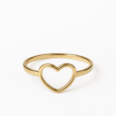 انگشتر قلب مینمال عکس محصول