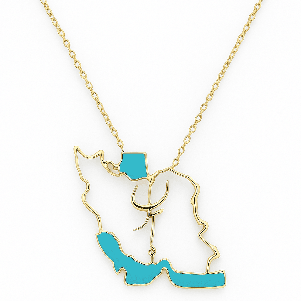 گردنبند تایپوگرافی ایران  عکس محصول