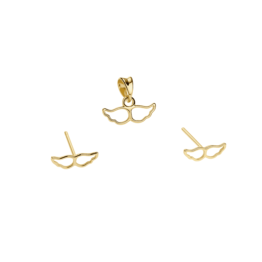 نیم ست طلا بال فرشته عکس محصول