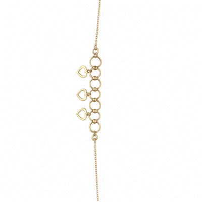 دستبند حلقه ای با آویز قلب عکس محصول