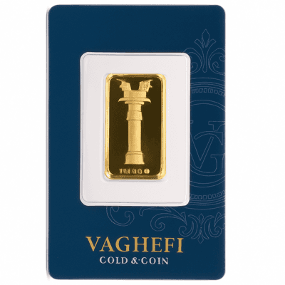 شمش طلا 1گرم و 300 سوتی 24 عیار عکس محصول