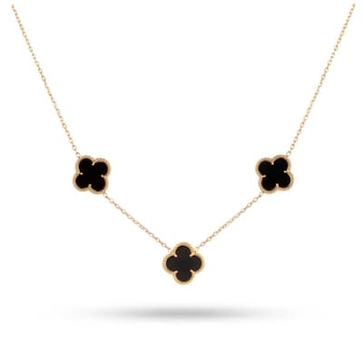 گردنبند ونکلیف با سنگ اونیکس مشکی عکس محصول